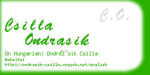 csilla ondrasik business card